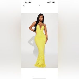 Yellow Full Length Gown